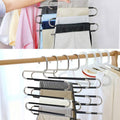 4pcs S Shape Stainless Steel Hangers 5-Tier Non-Slip Closet Organiser 33cm x 36cm - SuperSaverAU - view 3