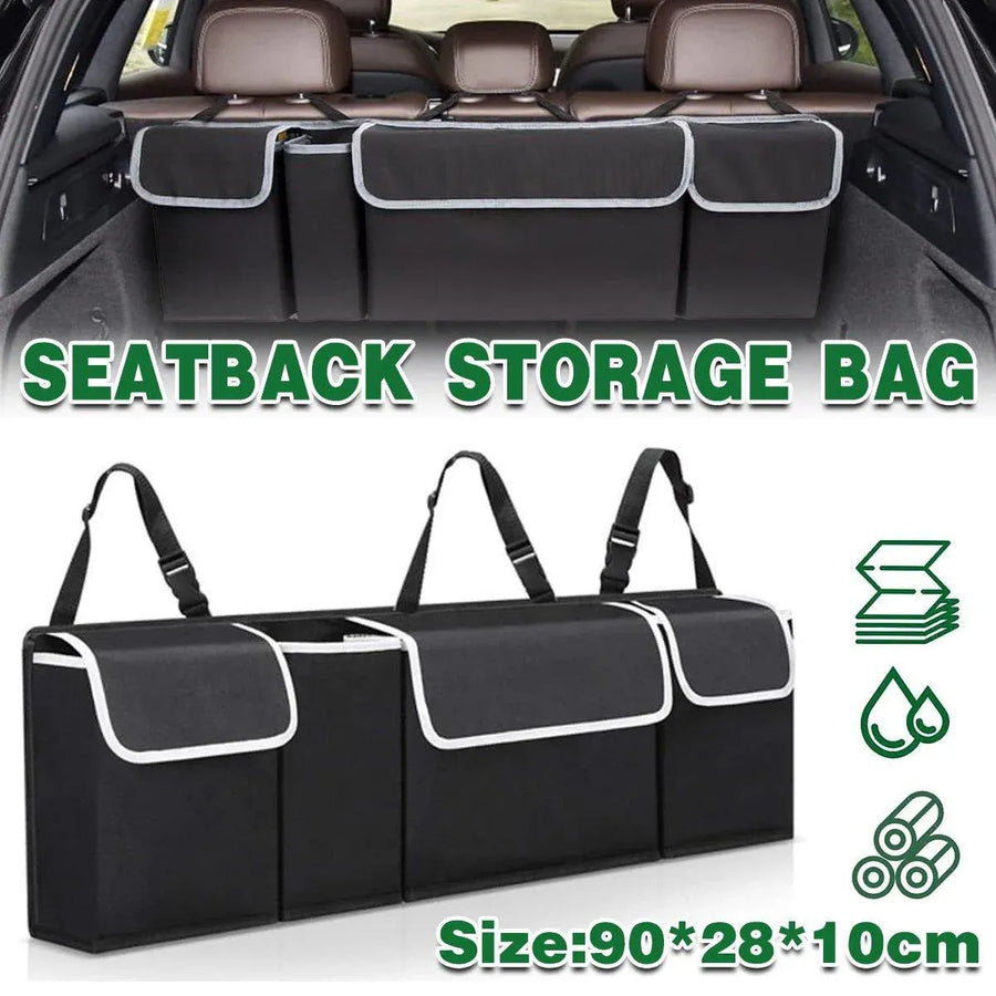 Premium Car Trunk Seatback Storage Bag Organiser
