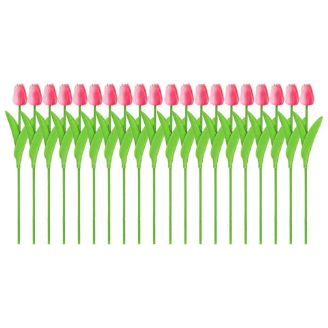 Premium Real Touch Artificial Tulips – Pink 20 Pieces