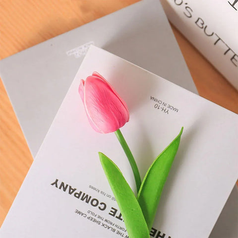 Premium Real Touch Artificial Tulips – Pink 20 Pieces