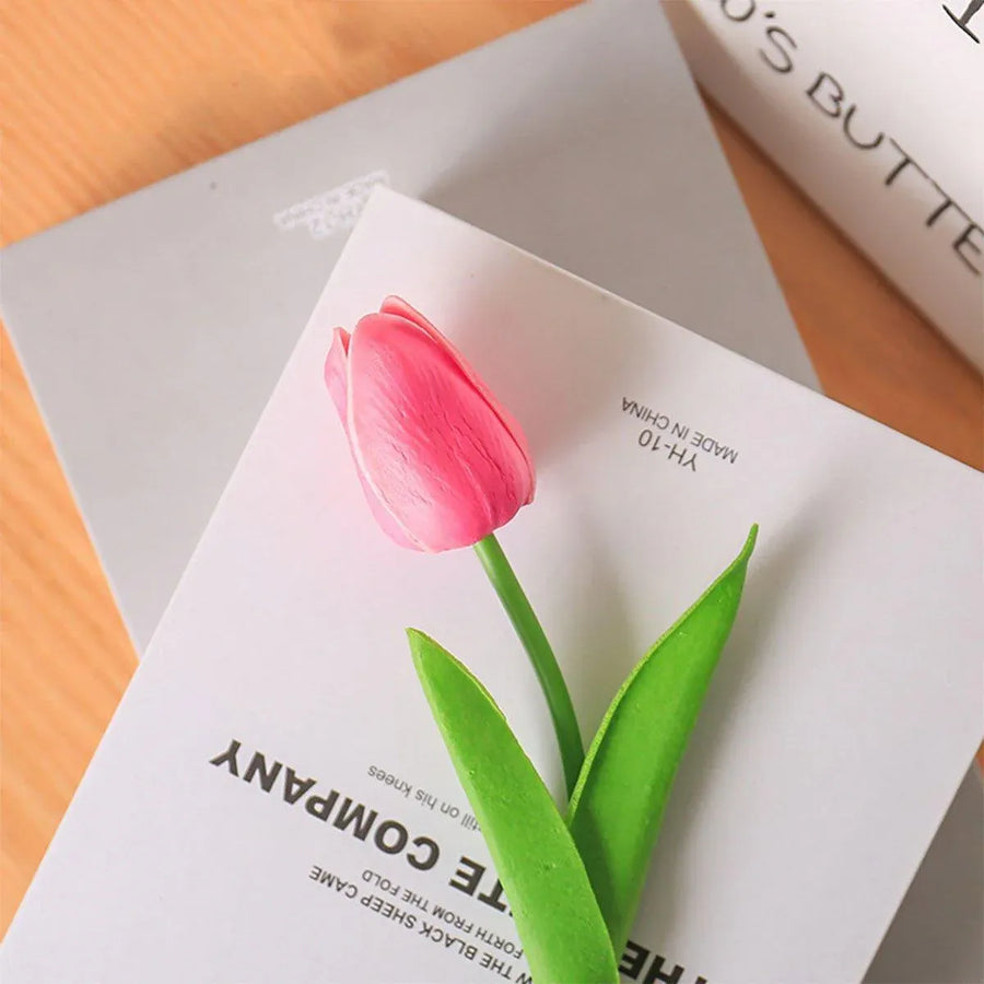 Premium Real Touch Artificial Tulips – Pink 20 Pieces