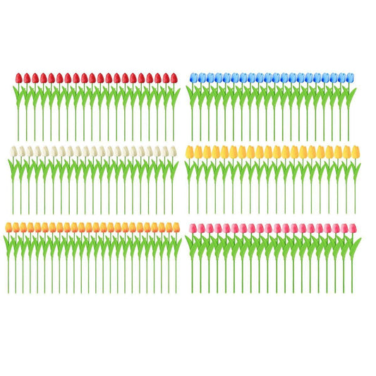 20PCS Real Touch Artificial Tulip Bouquet - 33cm Silk Flowers for Home Wedding Decor - White