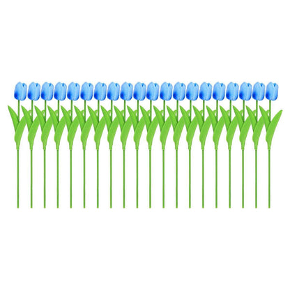 20PCS Real Touch Artificial Tulip Bouquet - 33cm Silk Flowers for Home Wedding Decor - White