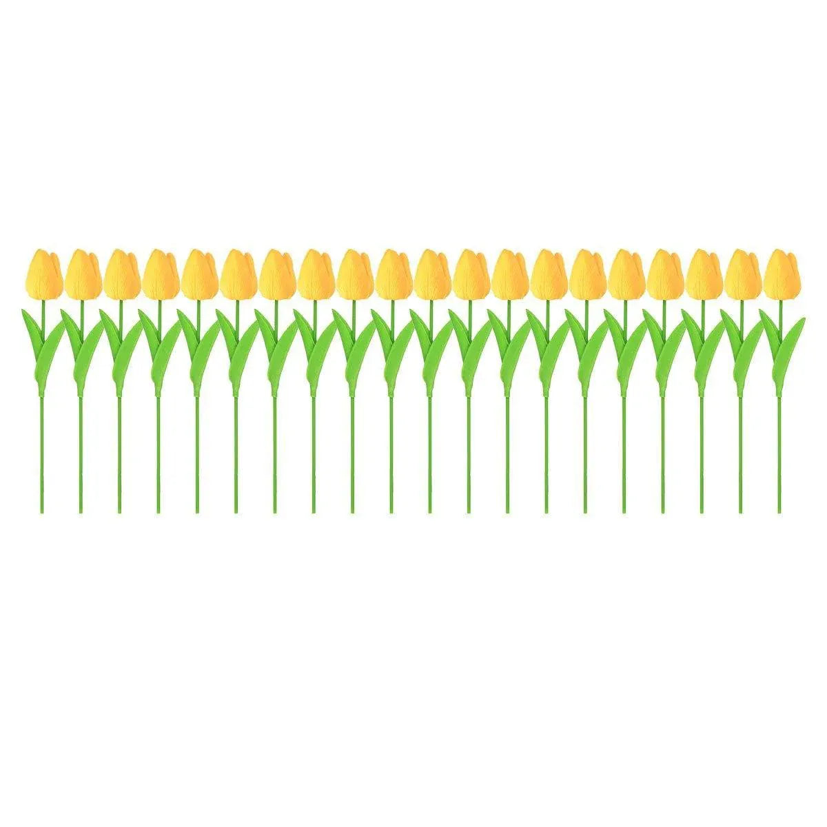 Premium Real Touch Artificial Tulips – Yellow 20 Pieces