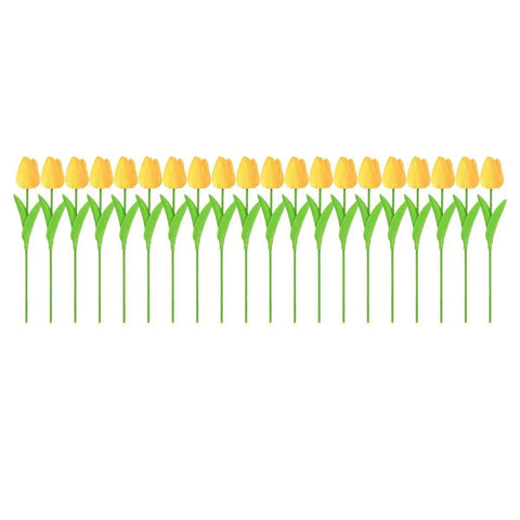 Premium Real Touch Artificial Tulips – Yellow 20 Pieces