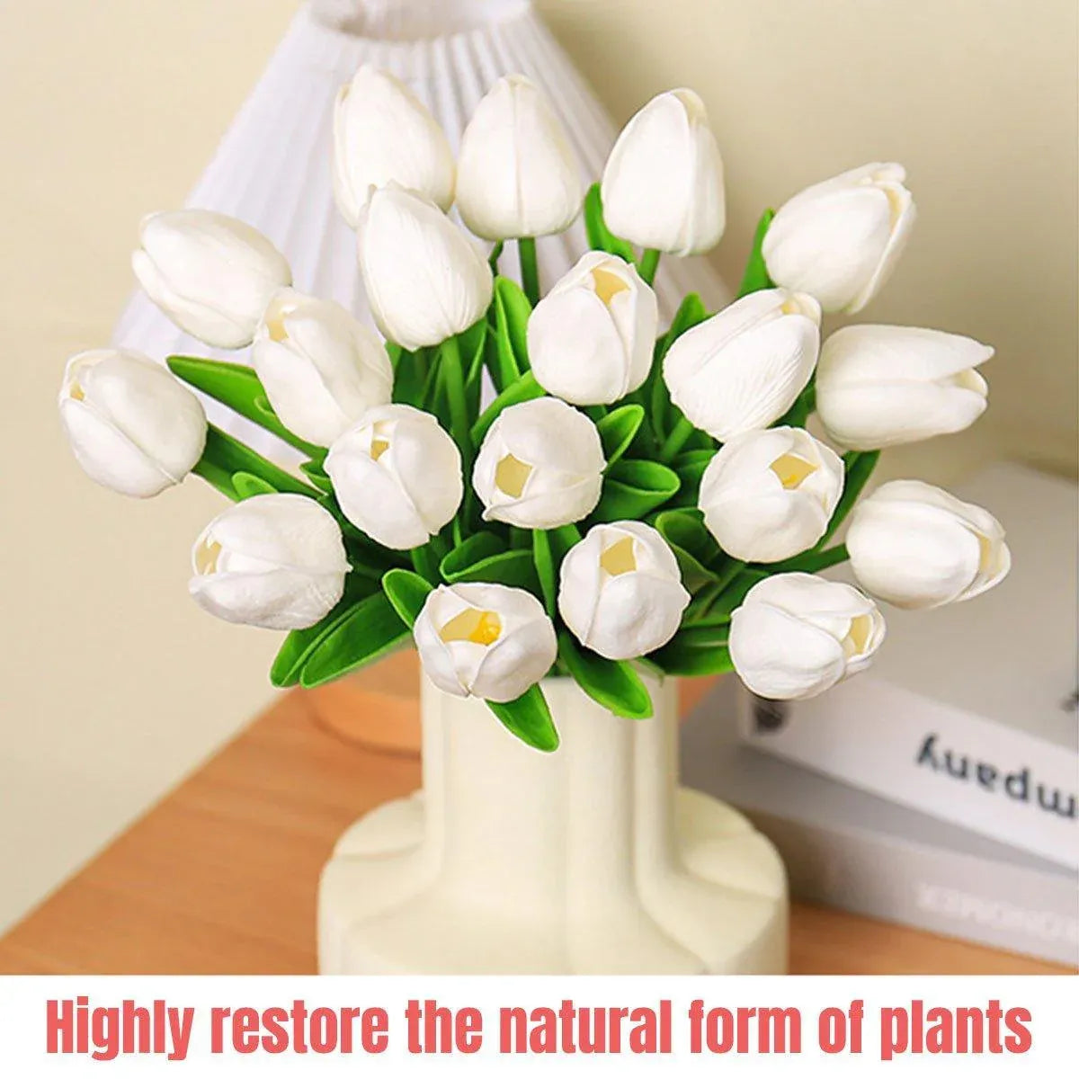 Premium Real Touch Artificial Tulips – Yellow 20 Pieces