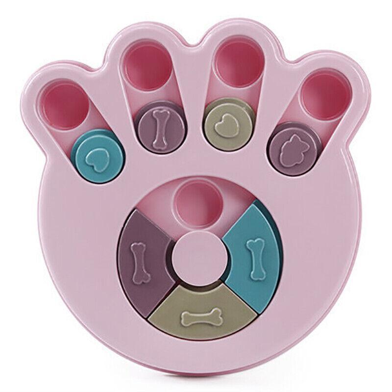 Premium Pink Claw Dog Treat Dispenser Puzzle Toy