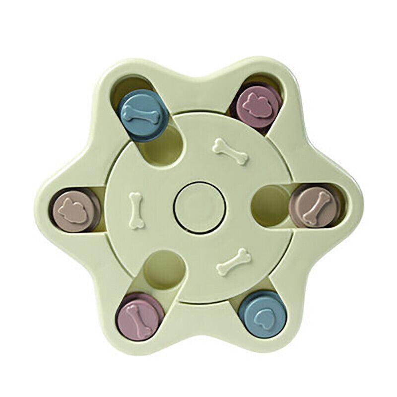 Premium Green Hexagon Dog Treat Dispenser Puzzle Toy