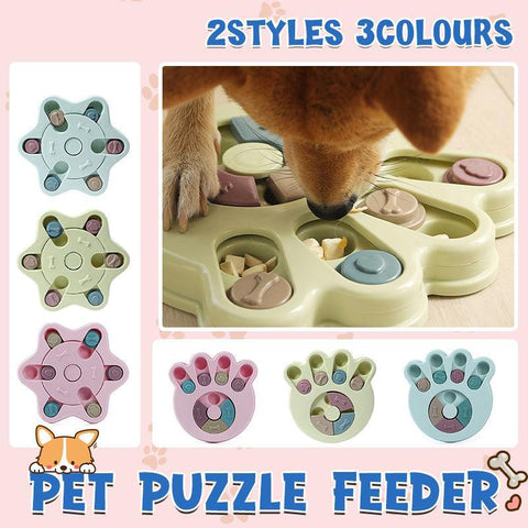 Premium Pink Hexagon Dog Treat Dispenser Puzzle Toy