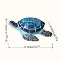 Premium Blue Resin Sea Turtle Aquarium Ornament