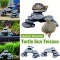 Turtle Climbing Platform with Stair Ramp & Hiding Cave - Small Size 10×25×17 cm - SuperSaverAU - view 1