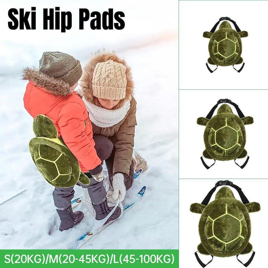 Premium Plush Turtle Ski Hip Pad - Green, S