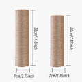 Premium Sisal Cat Scratching Post Replacement Poles - 20cm 2pcs