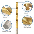 Premium 99 Piece HSS Titanium Drill Bit Set with Storage Case - 1.5-8mm