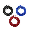 Premium Braided Stanchion Barrier Rope with Metal Hooks - Black, 1.5m