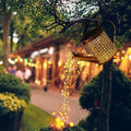 Solar Iron Lantern Shower + Lamp - Waterproof, Automatic, Outdoor Garden Art - SuperSaverAU - view 2