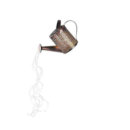 Solar Iron Lantern Shower + Lamp - Waterproof, Automatic, Outdoor Garden Art