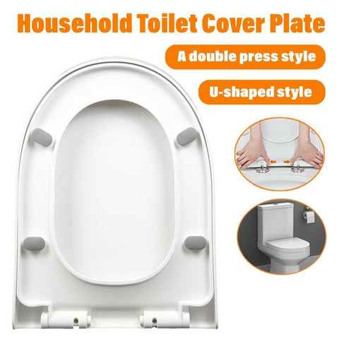 Premium Universal Soft-Close Toilet Seat Cover – White