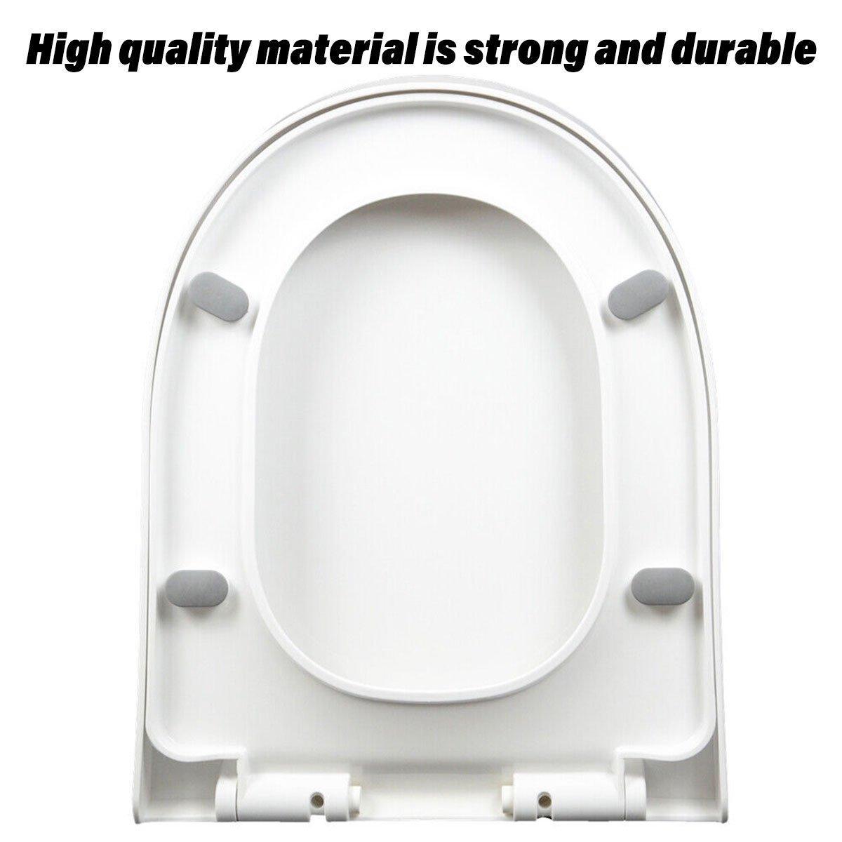 Premium Universal Soft-Close Toilet Seat Cover – White
