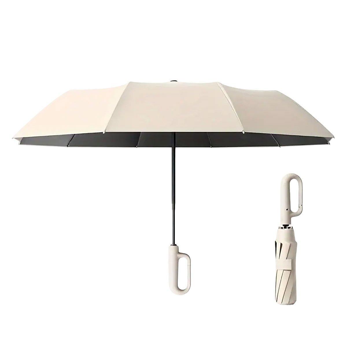 Automatic Folding UV Protection Umbrella - 124 cm, Windproof, Waterproof, Grey - SuperSaverAU - view 6