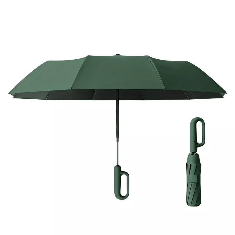 Automatic Folding UV Protection Umbrella - 124 cm, Windproof, Waterproof, Grey - SuperSaverAU - view 7