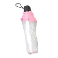 Premium Manual Transparent Folding Umbrella – Pink