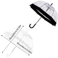 Premium Clear Dome Umbrella – White Edge 82cm