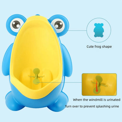Wall-Mounted Frog Urinal for Toilet Training, 15.5 × 29.5 × 22 cm, Blue