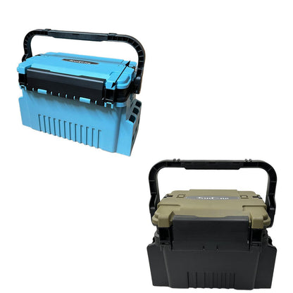 Multifunctional Fishing Tackle Box - 31cm x 23cm x 23cm - Portable Gear Organizer - Blue