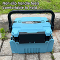 Multifunctional Fishing Tackle Box - 31cm x 23cm x 23cm - Portable Gear Organizer - Blue - SuperSaverAU - view 4