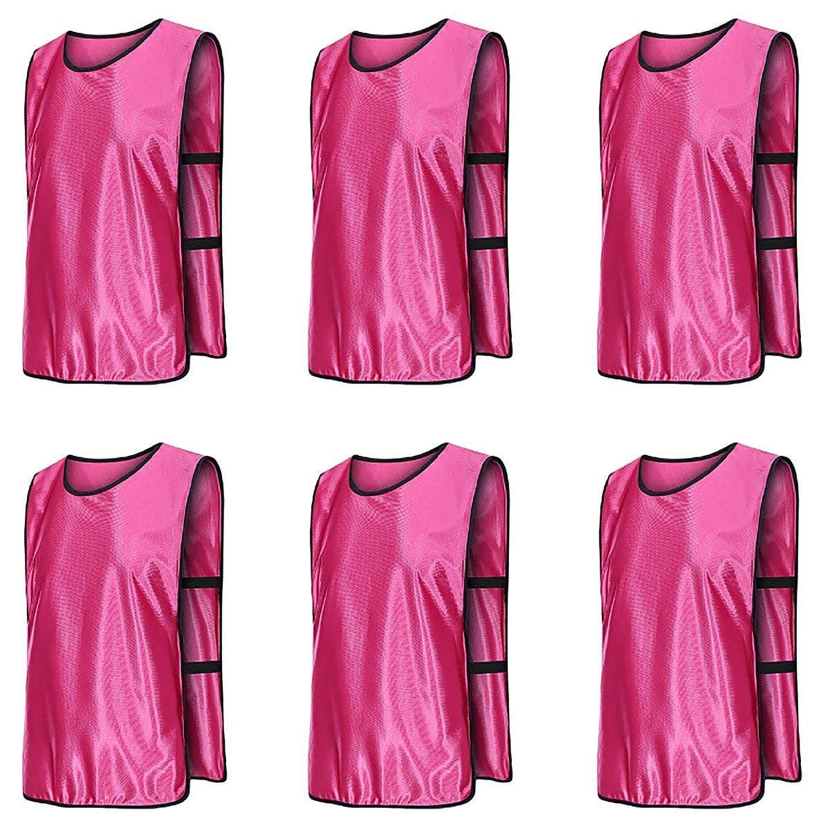 6X Sports Training Bibs - Team Vests for Soccer, Basketball, Cricket - Grass Green-L - SuperSaverAU - view 10