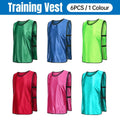 6X Sports Training Bibs - Team Vests for Soccer, Basketball, Cricket - Pink-L - SuperSaverAU - view 1