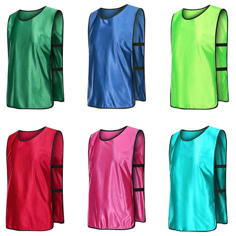 6X Sports Training Bibs - Team Vests for Soccer, Basketball, Cricket - Pink-L - SuperSaverAU - view 2