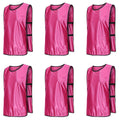 Premium Breathable Polyester Sports Training Bib for Team Practice - Pink, M