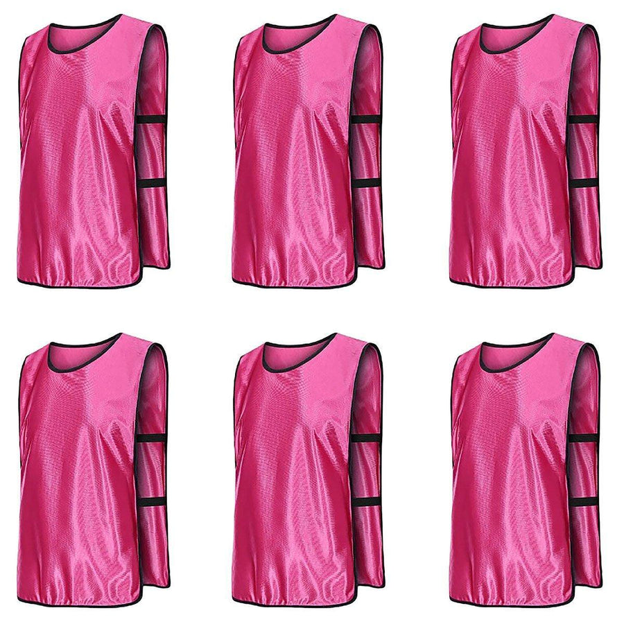 Premium Breathable Polyester Sports Training Bib for Team Practice - Pink, M