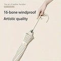 Large 16-Bone Automatic Umbrella - Unisex Long Handle, Dual Use Rain & Sun - Green - SuperSaverAU - view 4