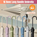 Large 16-Bone Automatic Umbrella - Unisex Long Handle, Dual Use Rain & Sun - Purple - SuperSaverAU - view 1