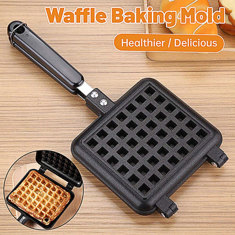 Waffle Pan Mould 14.5 cm x 13.5 cm Non-Stick Compact Design for Easy Cooking - SuperSaverAU - view 1