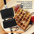 Waffle Pan Mould 14.5 cm x 13.5 cm Non-Stick Compact Design for Easy Cooking - SuperSaverAU - view 5