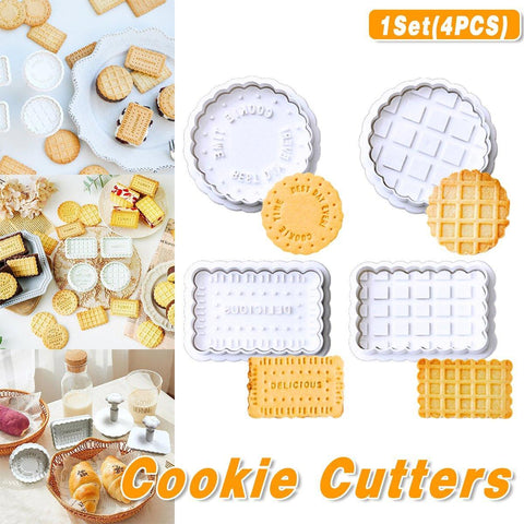 Premium Plaid Cookie Stamp Set – 4 Pieces