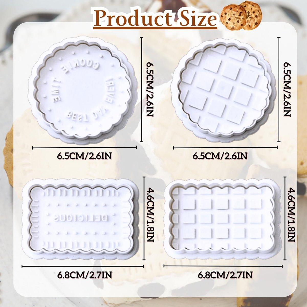 Premium Plaid Cookie Stamp Set – 4 Pieces