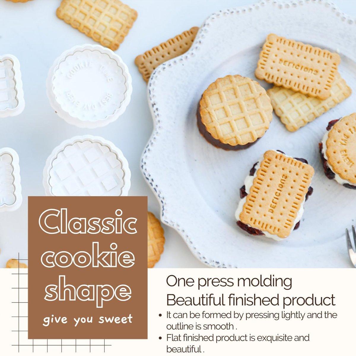 Premium Plaid Cookie Stamp Set – 4 Pieces