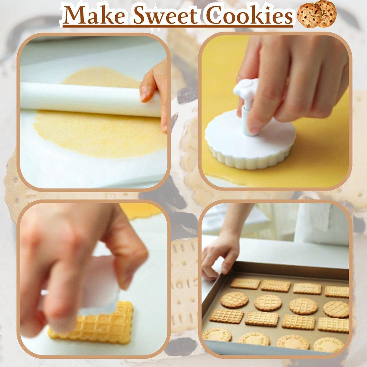 Premium Plaid Cookie Stamp Set – 4 Pieces