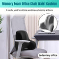 Ergonomic Memory Foam Lumbar Support Cushion 12.6"x16.1" - Black - SuperSaverAU - view 1