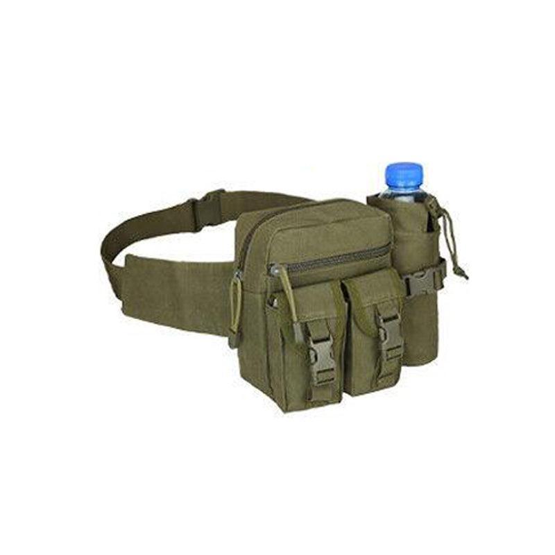 Premium Crocox Army Green Tactical Waist Bag with Bottle Pouch