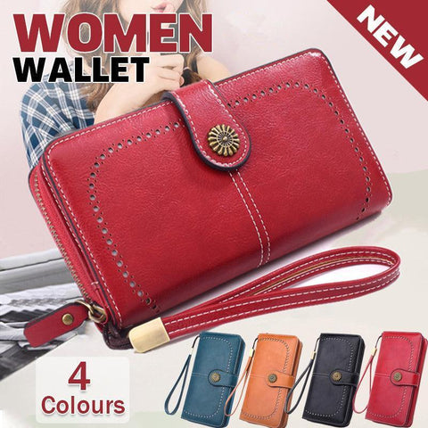 Premium Black Women's PU Leather Wallet Organiser Purse