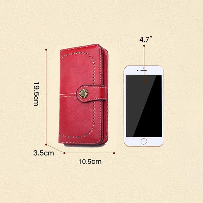 Premium Black Women's PU Leather Wallet Organiser Purse