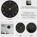 Premium Silent Quartz Wall Clock – White 12 Inch