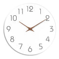 Premium Silent Quartz Wall Clock – White 12 Inch