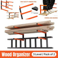 2PCS Wall-Mounted Folding Storage Rack - Carbon Steel Multi-Layer Organizer - SuperSaverAU - view 1